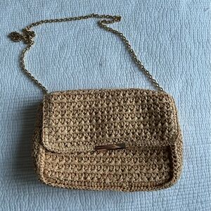 MNG Chic Tan Woven Bag Purse